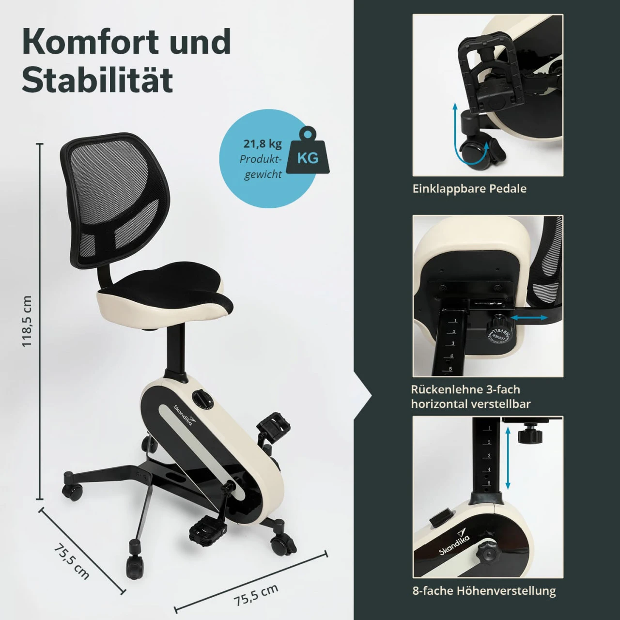 Skandika Fahrradstuhl Office Bike 8 Skandika Fahrradstuhl Office Bike – Bild 8
