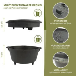 Skandika Dutch Oven Flame Master 5,1 Liter -Skandika DE SK 6025 03 1280x1280