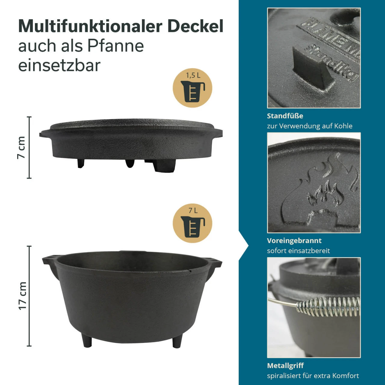 Skandika Dutch Oven Flame Master 8,5 Liter 5 Skandika Dutch Oven Flame Master 8,5 Liter – Bild 5