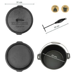 Skandika Dutch Oven 5,1 L Flame Master Ohne Füße -Skandika DE SK 6125 01 1280x1280