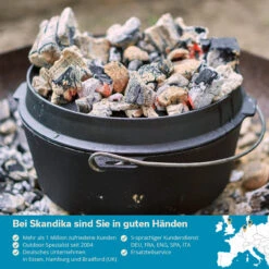 Skandika Dutch Oven 5,1 L Flame Master Ohne Füße