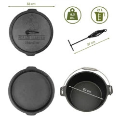 Skandika Dutch Oven 7,1 L Flame Master Ohne Füße -Skandika DE SK 6131 02 1280x1280