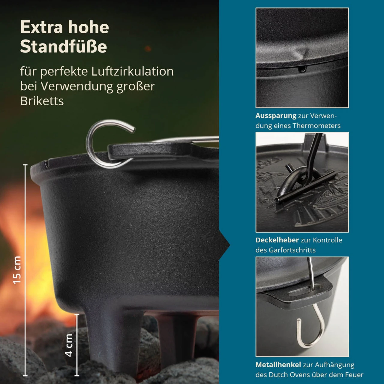 Skandika BBCrew Dutch Oven 8 Liter 7 Skandika BBCrew Dutch Oven 8 Liter – Bild 7