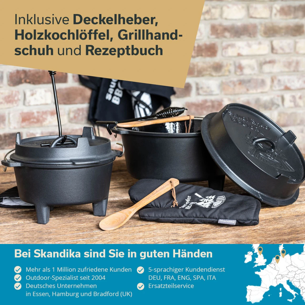 Skandika BBCrew Dutch Oven 8 Liter 3 Skandika BBCrew Dutch Oven 8 Liter – Bild 3