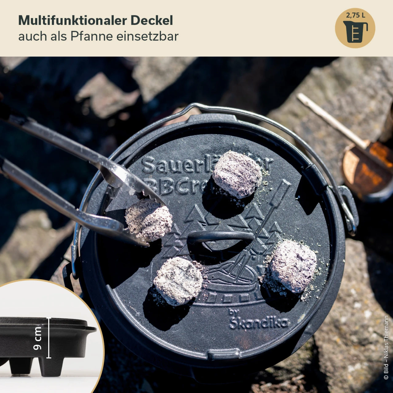 Skandika BBCrew Dutch Oven 10,25 Liter 2 Skandika BBCrew Dutch Oven 10,25 Liter – Bild 2