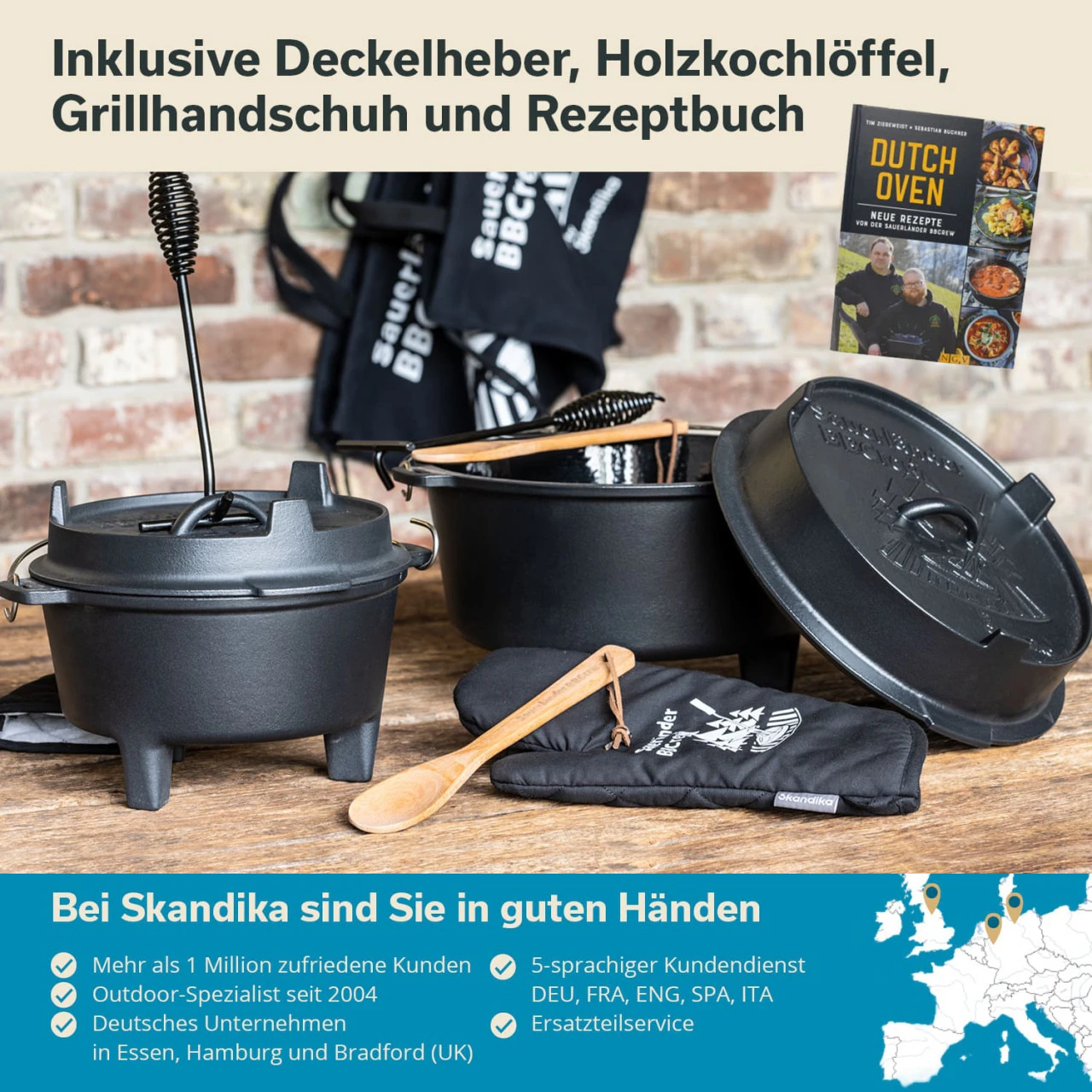 Skandika BBCrew Dutch Oven 10,25 Liter 3 Skandika BBCrew Dutch Oven 10,25 Liter – Bild 3